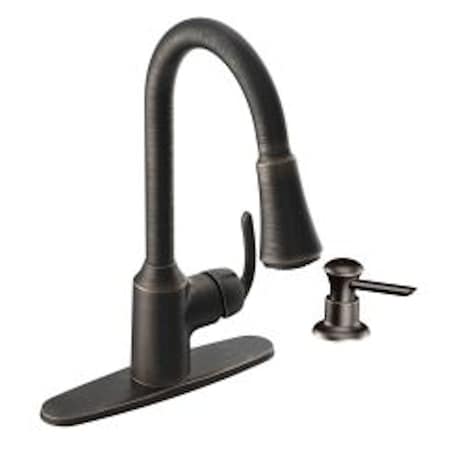 Moen Moen Bayhill One Handle Bronze Pull-Down Kitchen Faucet CA87094BRB